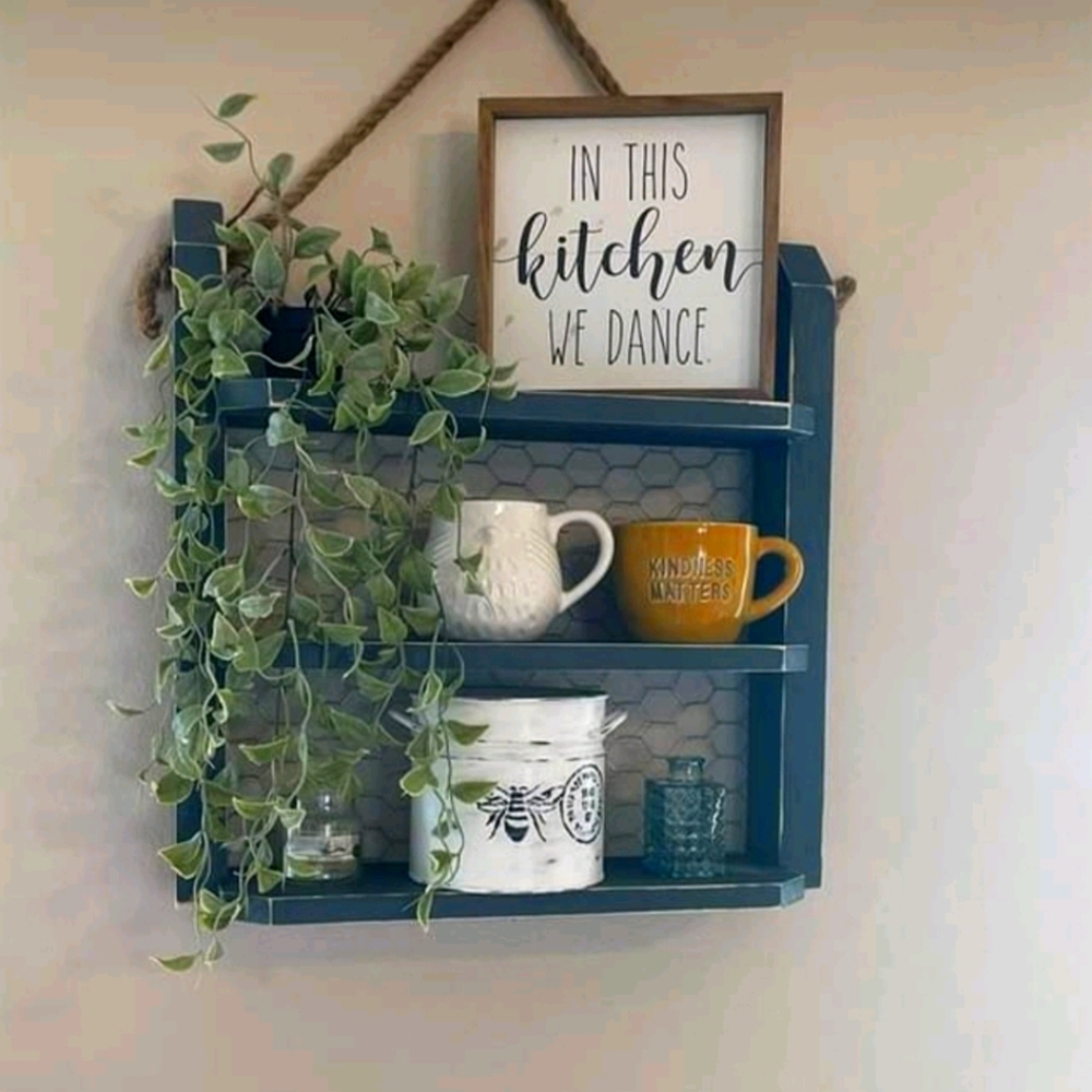 Out of stock..Farmhouse Wooden Distressed Shelves